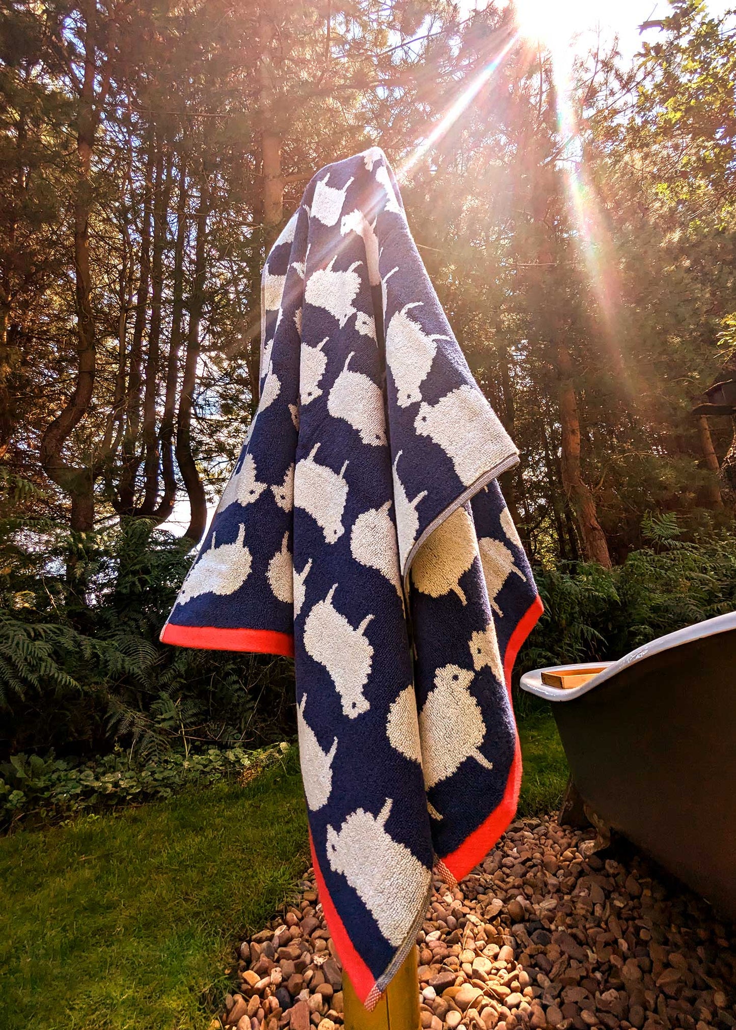 Kissing Sheep Organic Cotton Hand Towel