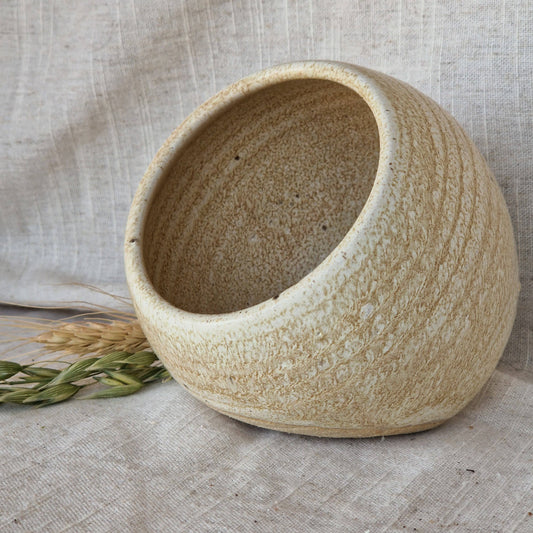 Cream Handmade Ceramic Salt Pig