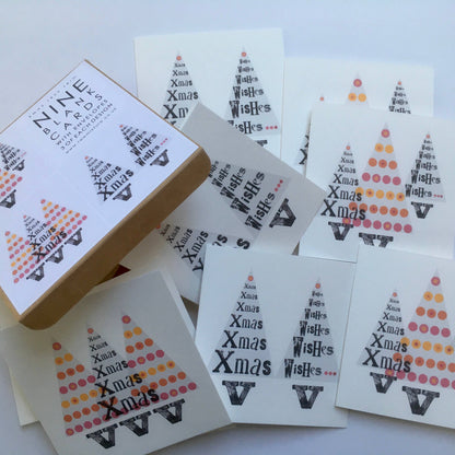 Xmas Trio Collection - Box of 9 small note cards