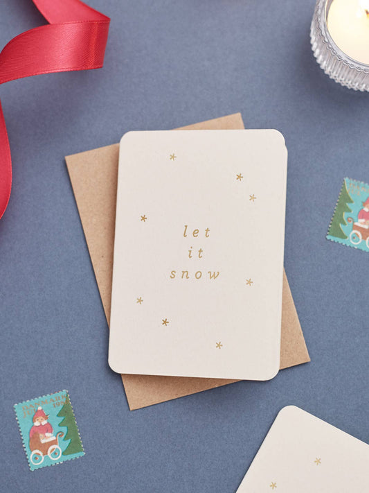 Let It Snow Mini Christmas Card