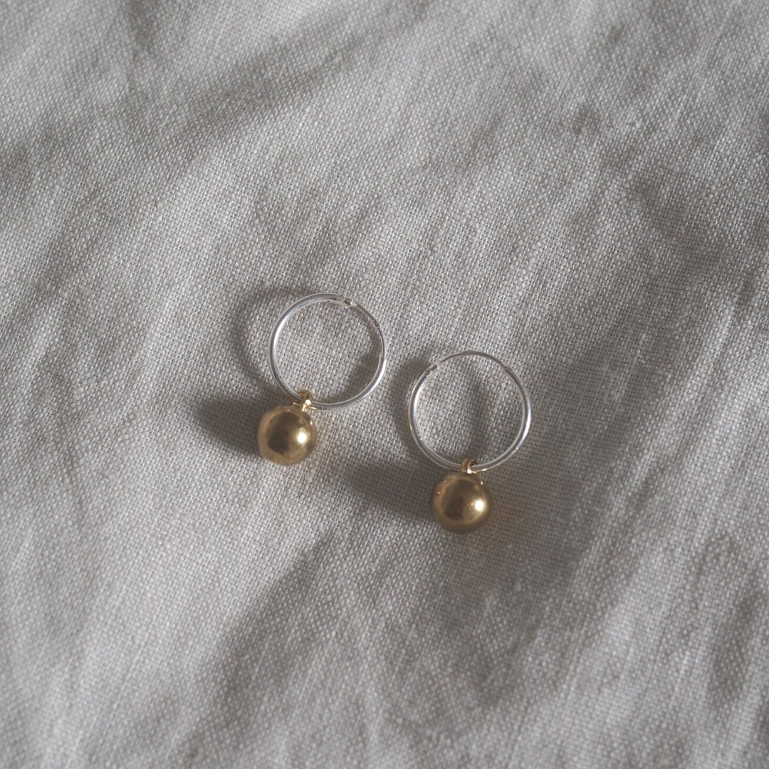 Emily Brass and Silver Earrings