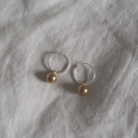 Emily Brass and Silver Earrings