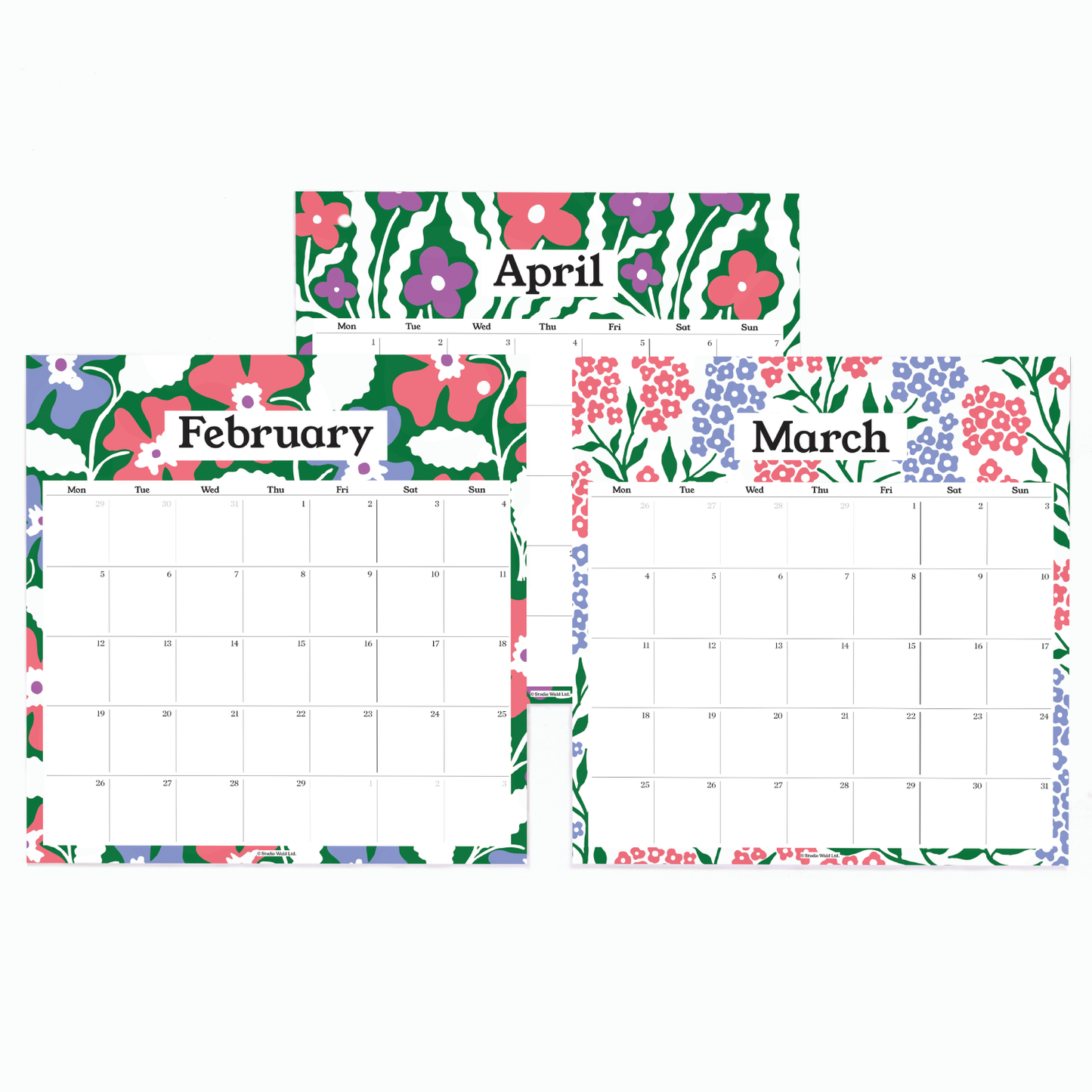 2024 Pinboard Calendar - Floral
