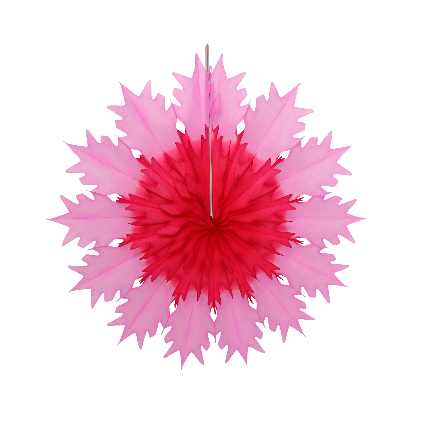 Classic Snowflake in Two-Tone Pink.