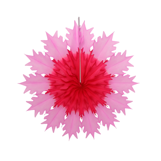 Classic Snowflake in Two-Tone Pink.