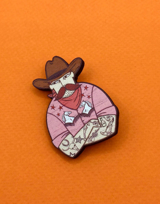 Cowboy Pin Brooch