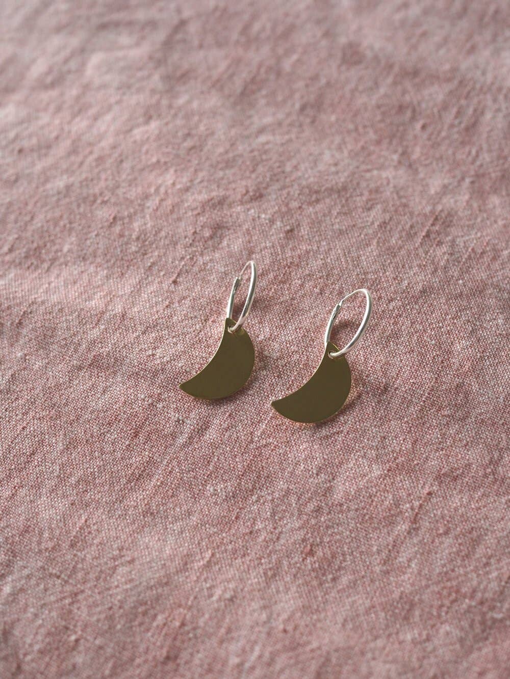 Penny Brass and Silver Earrings