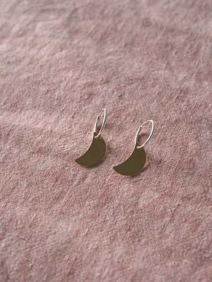 Penny Brass and Silver Earrings