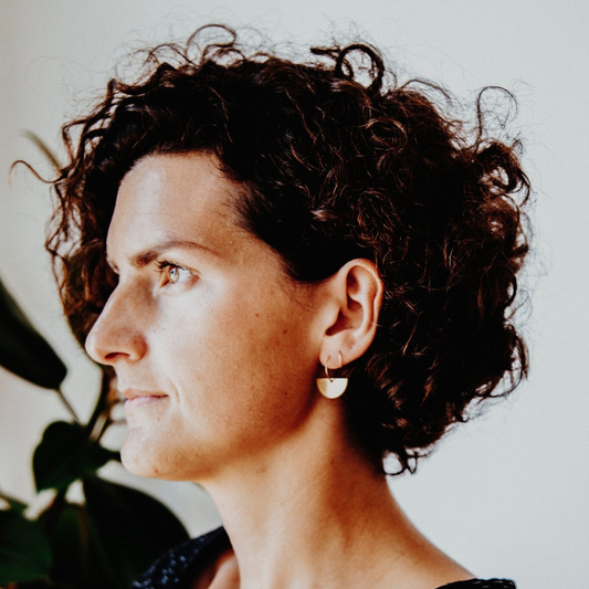 Luna Brass and Silver Earrings