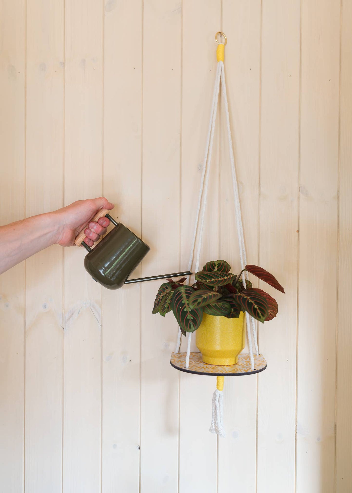 Hanging Plant Shelf - Daisy - Yellow