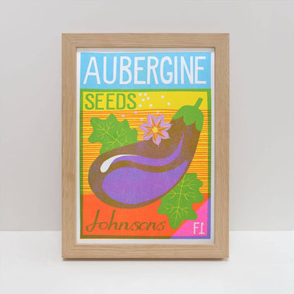 Aubergine - A4 Risograph Print