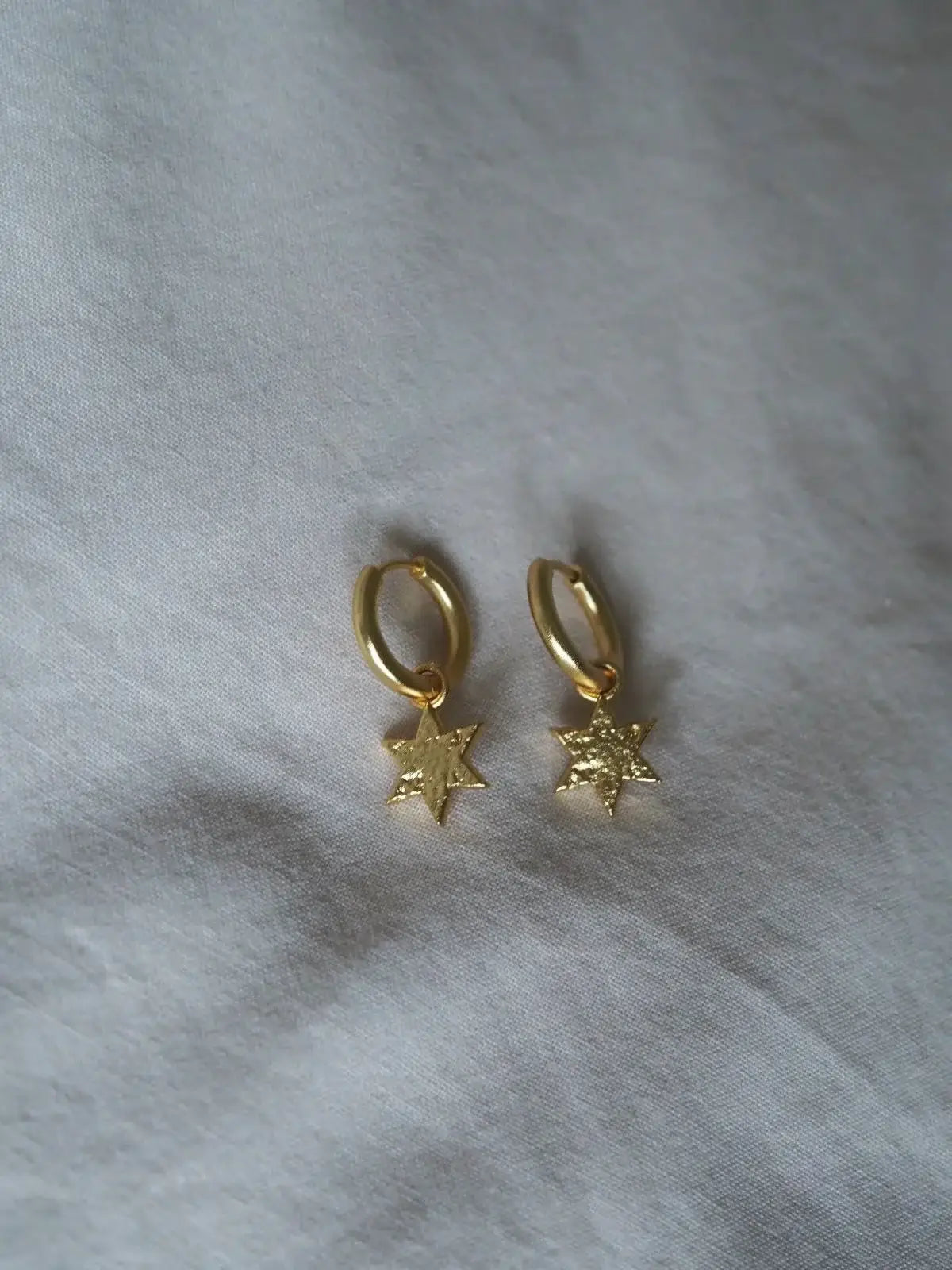 Fallen Star Gold Charm Earrings