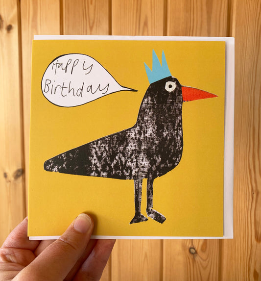 Happy Birthday Blackbird Card