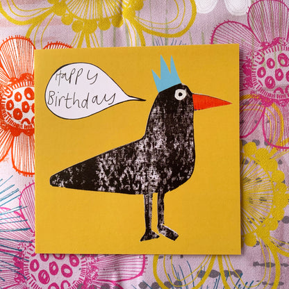 Happy Birthday Blackbird Card