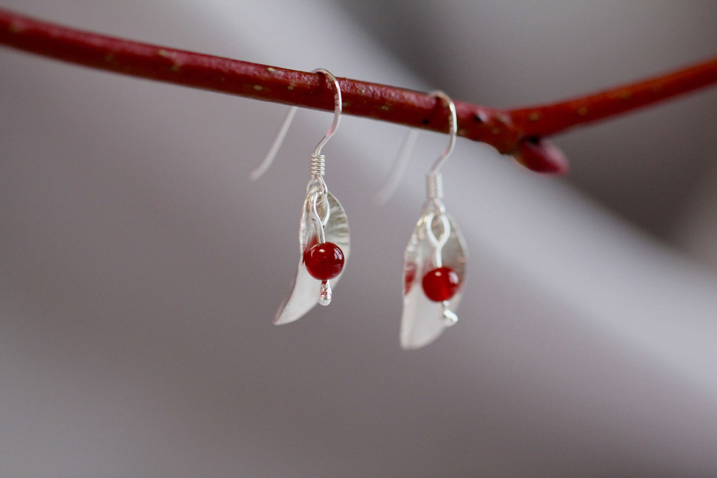 Gail Beaded Leaf Earrings