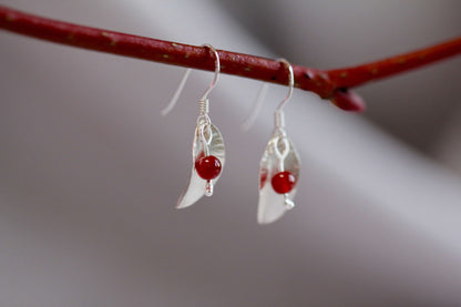 Gail Beaded Leaf Earrings