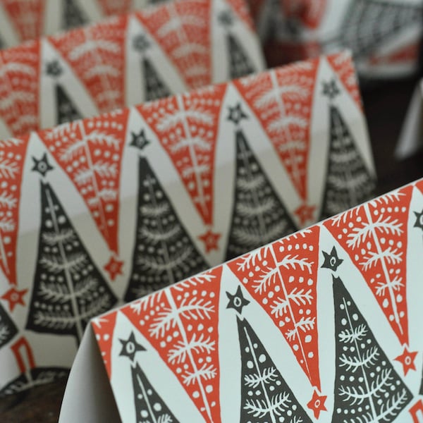 Dancing Trees Christmas Card