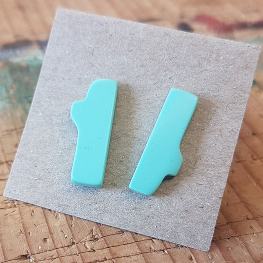 Little Turquoise Twig Studs