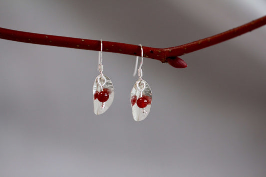 Gail Beaded Leaf Earrings