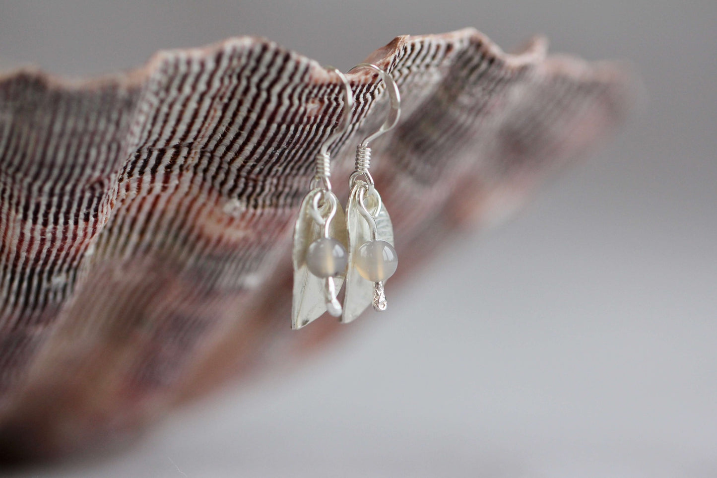 Gail Beaded Leaf Earrings