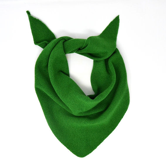 Lambswool Neckerchief in Grass Green