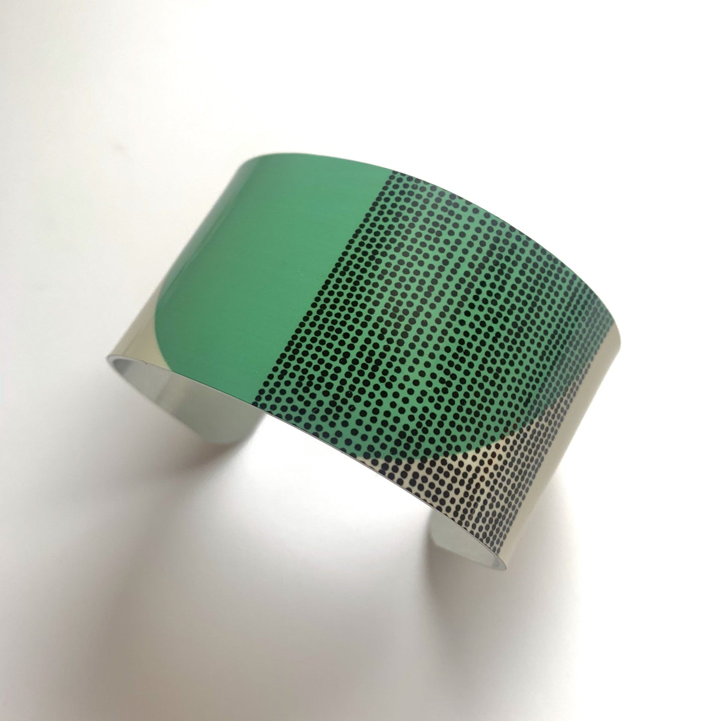 Balance Wide Cuff Bracelet - Green Arc