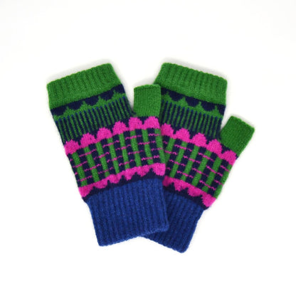Flora Wrist Warmers in Green