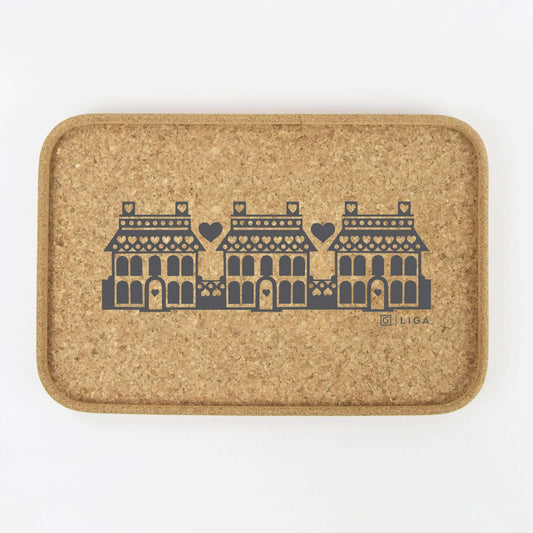 Hornsea Cork Drinks Tray - House