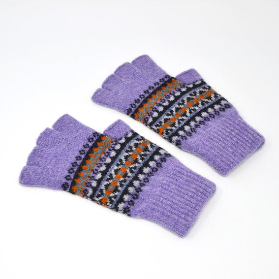 Heather Violet half finger gloves