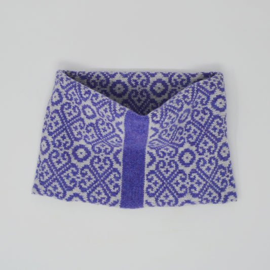 Heather and Silver Snood in " Baltic Heritage" pattern