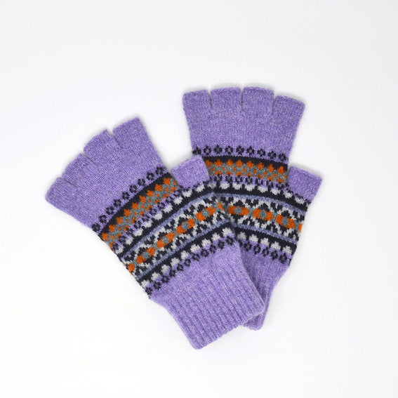 Heather Violet half finger gloves