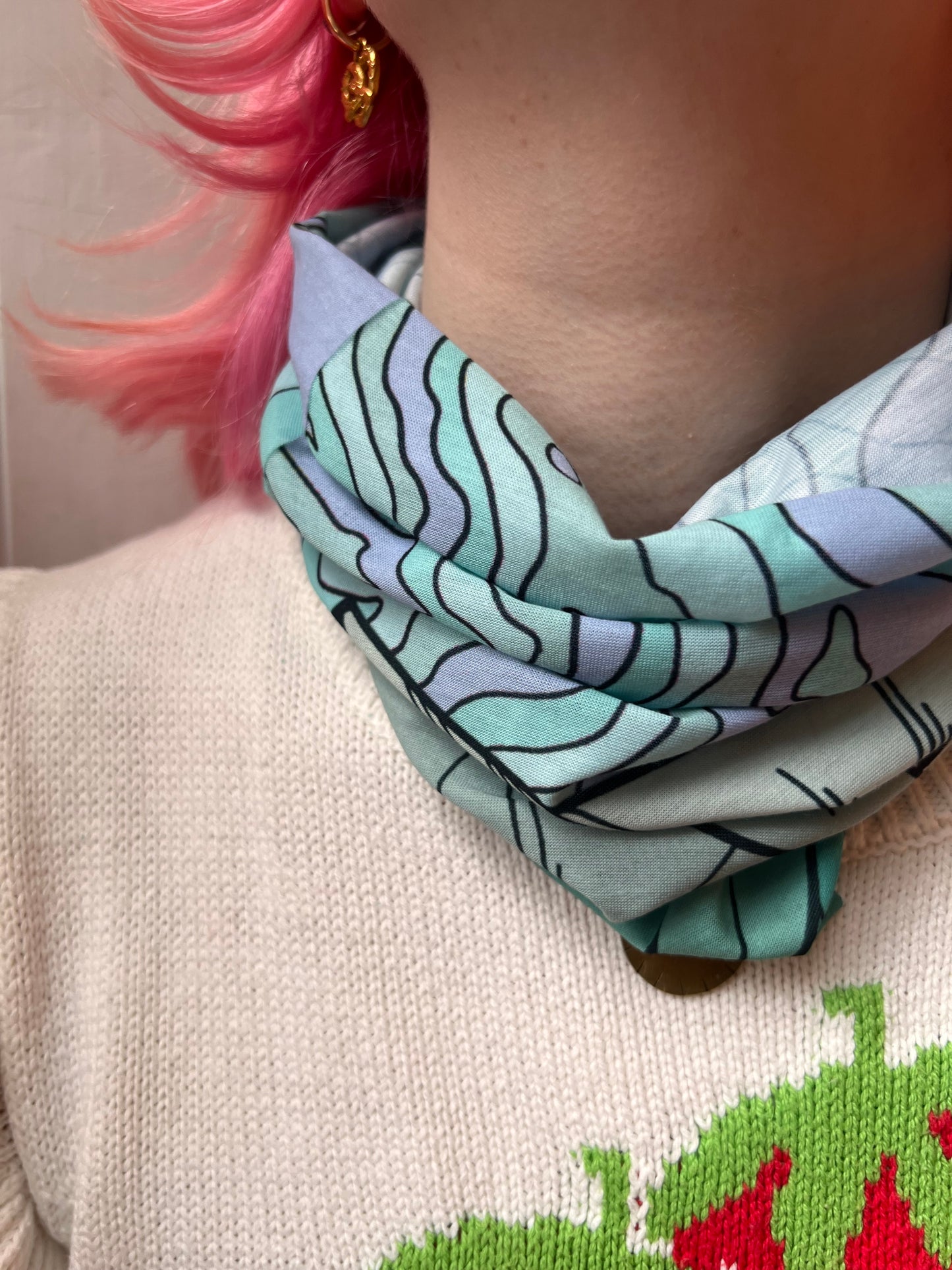 Blencathra Contour Snood in Winter Blues
