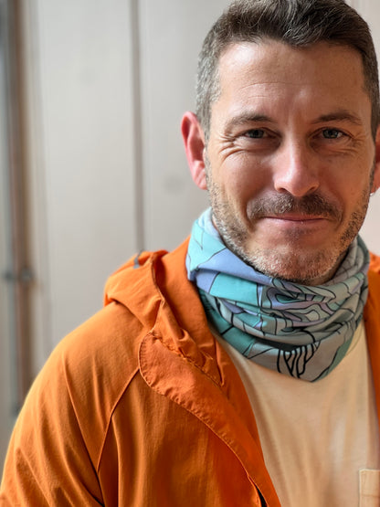 Blencathra Contour Snood in Winter Blues