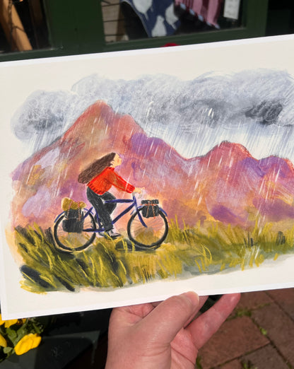 Cycling Holiday. A4 Print