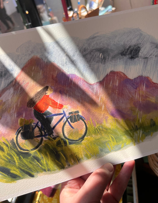 Cycling Holiday. A4 Print