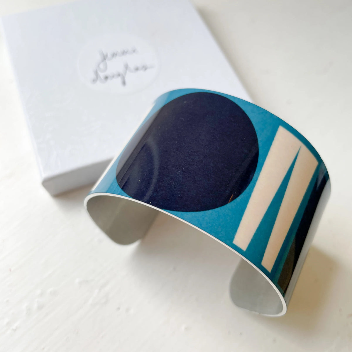 Shape. Wide Cuff Bracelet - Teal