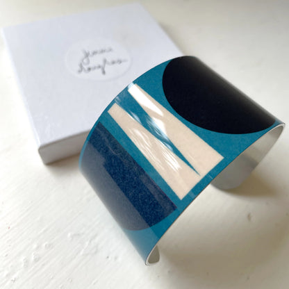 Shape. Wide Cuff Bracelet - Teal