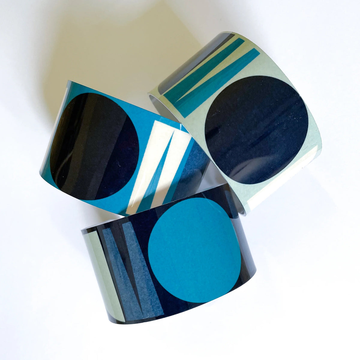 Shape. Wide Cuff Bracelet - Teal