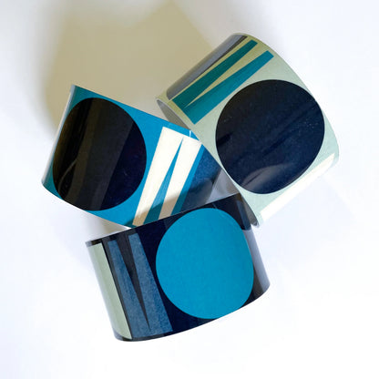Shape. Wide Cuff Bracelet - Teal
