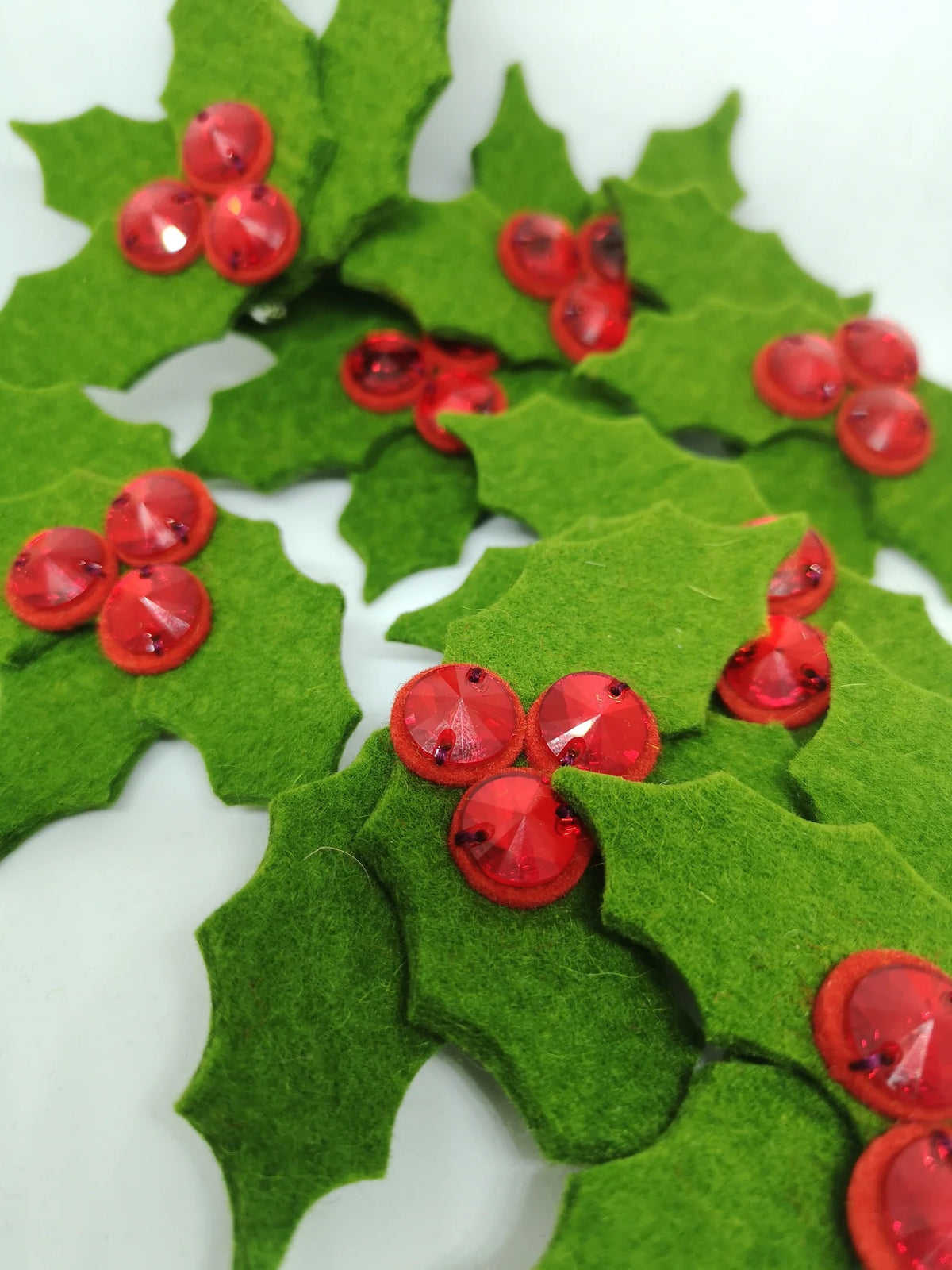 Sparkly Holly Felt Brooch