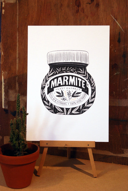 Marmite Black and White Print