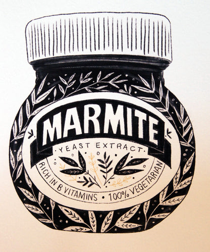 Marmite Black and White Print
