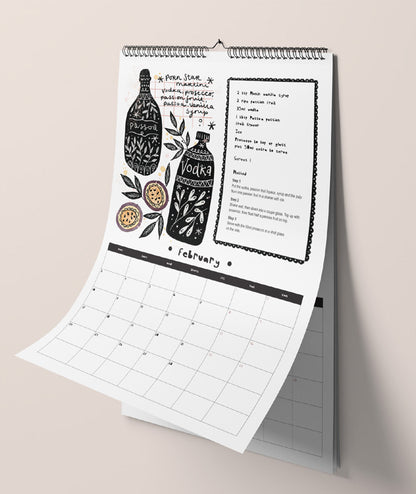 12 Page A4 Cocktail Calendar