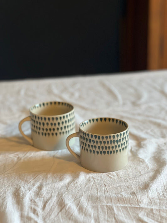 Juniper Drop Mug - Cream & Juniper - Small
