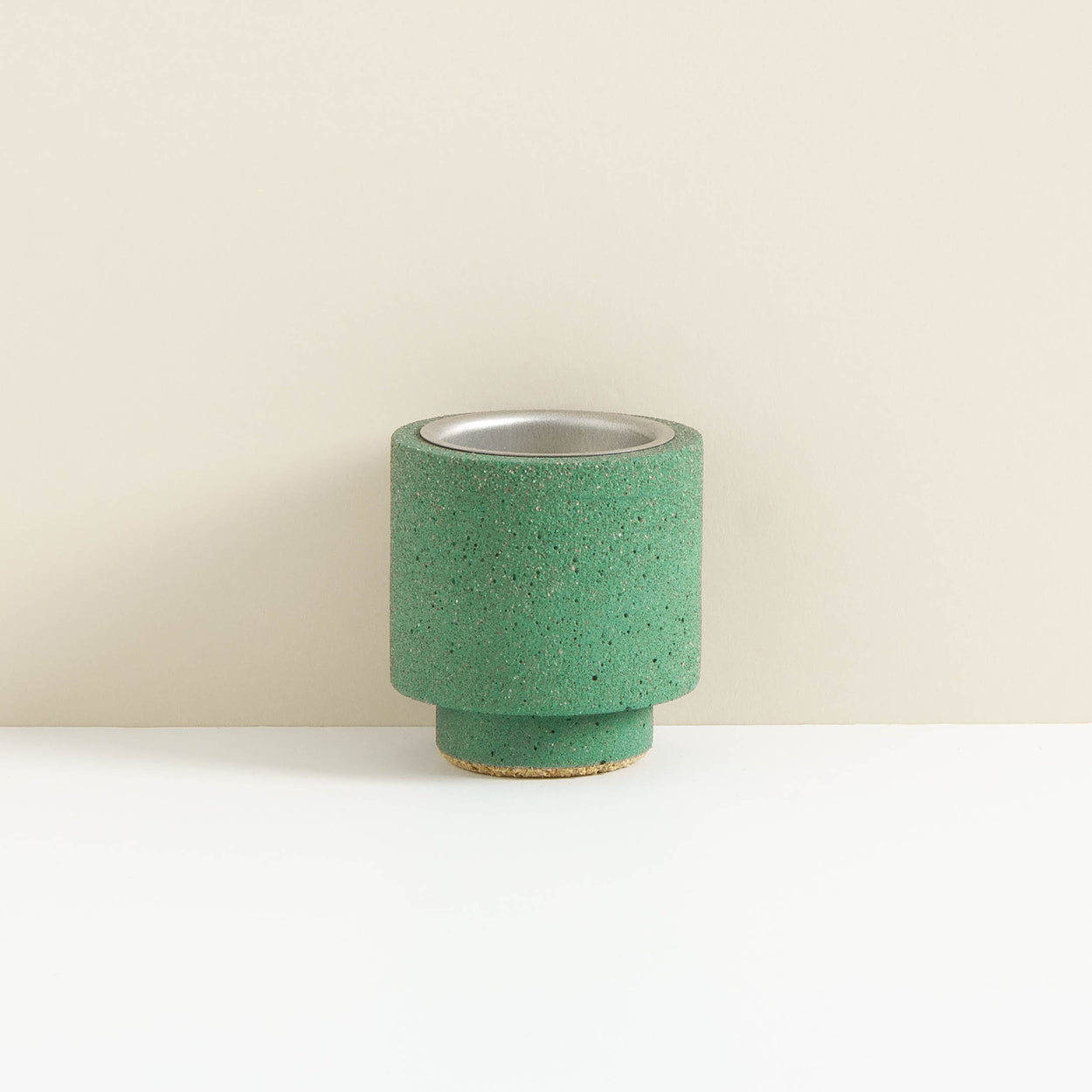 Green Jesmonite Stackable Tea Light/Candle Holder