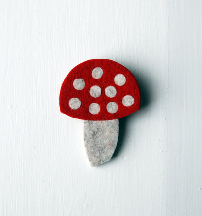 Mushroom Brooch by Lynsey Walters