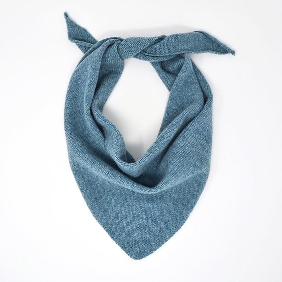 Lambswool Neckerchief in Lichen Blue