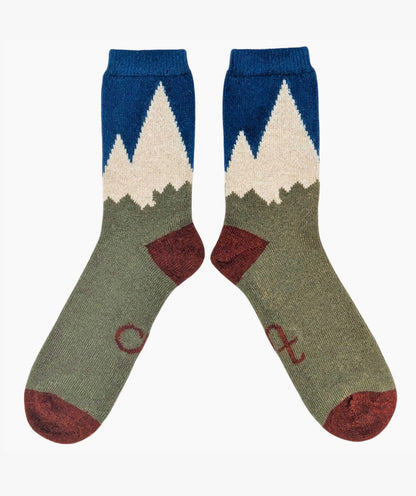 Men's Lambswool Ankle Socks - Mountain