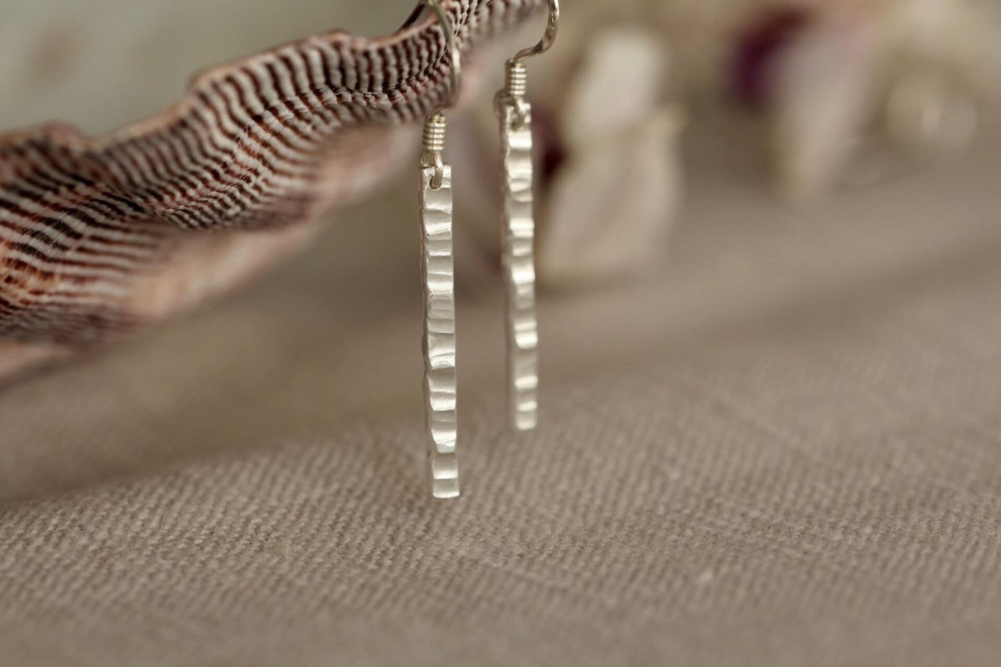 Mia Hammered Drop Earrings