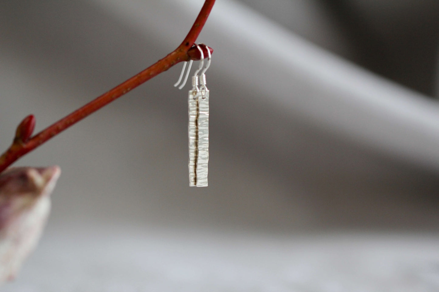 Mia Hammered Drop Earrings
